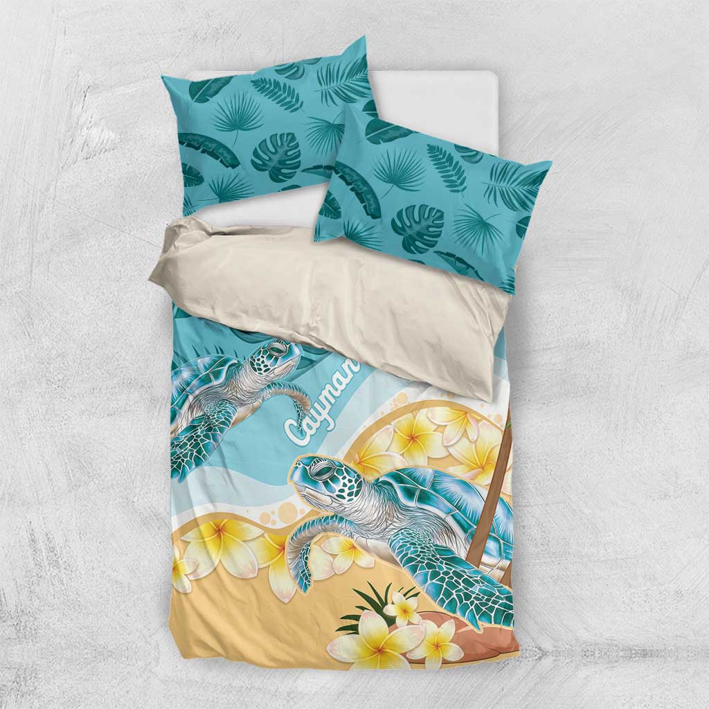 Cayman Islands Bedding Set Sea Turtle Plumeria Tropical Vibes