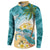Cayman Islands Button Sweatshirt Sea Turtle Plumeria Tropical Vibes