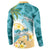 Cayman Islands Button Sweatshirt Sea Turtle Plumeria Tropical Vibes