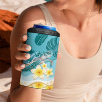 Cayman Islands 4 in 1 Can Cooler Tumbler Sea Turtle Plumeria Tropical Vibes
