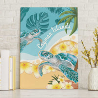 Cayman Islands Canvas Wall Art Sea Turtle Plumeria Tropical Vibes