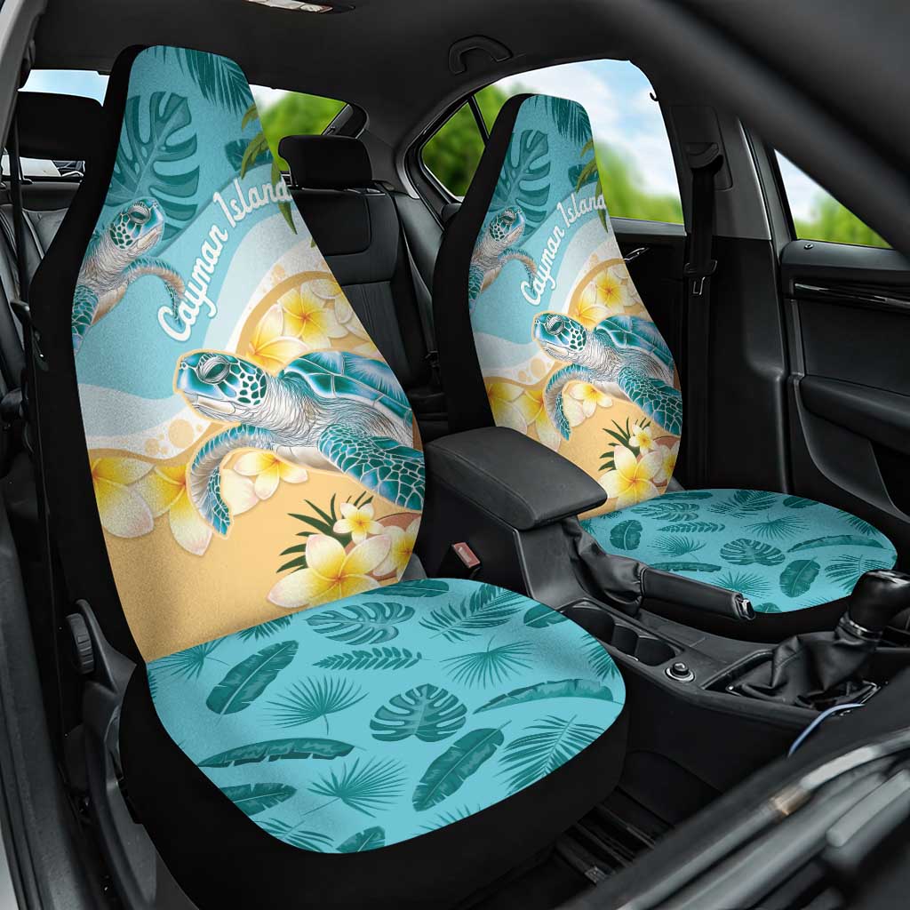 Cayman Islands Car Seat Cover Sea Turtle Plumeria Tropical Vibes