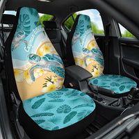 Cayman Islands Car Seat Cover Sea Turtle Plumeria Tropical Vibes