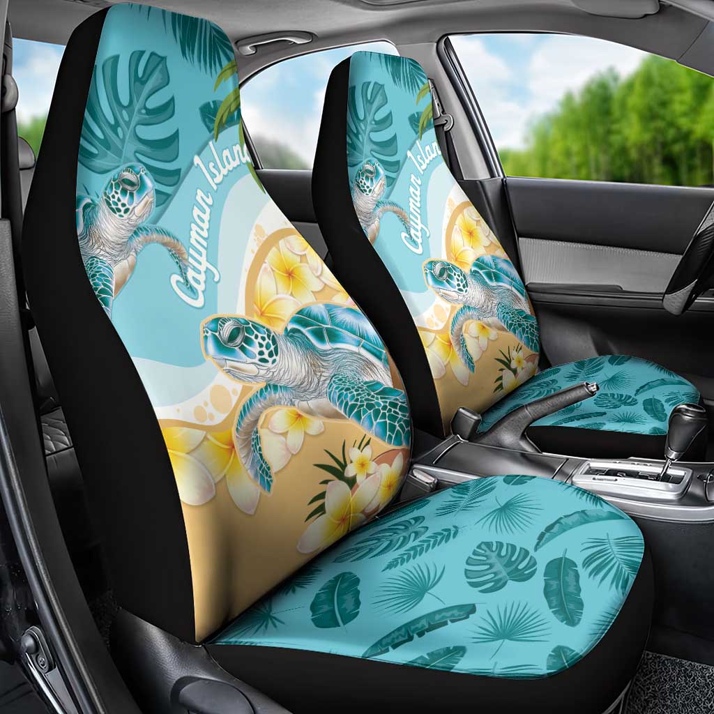 Cayman Islands Car Seat Cover Sea Turtle Plumeria Tropical Vibes