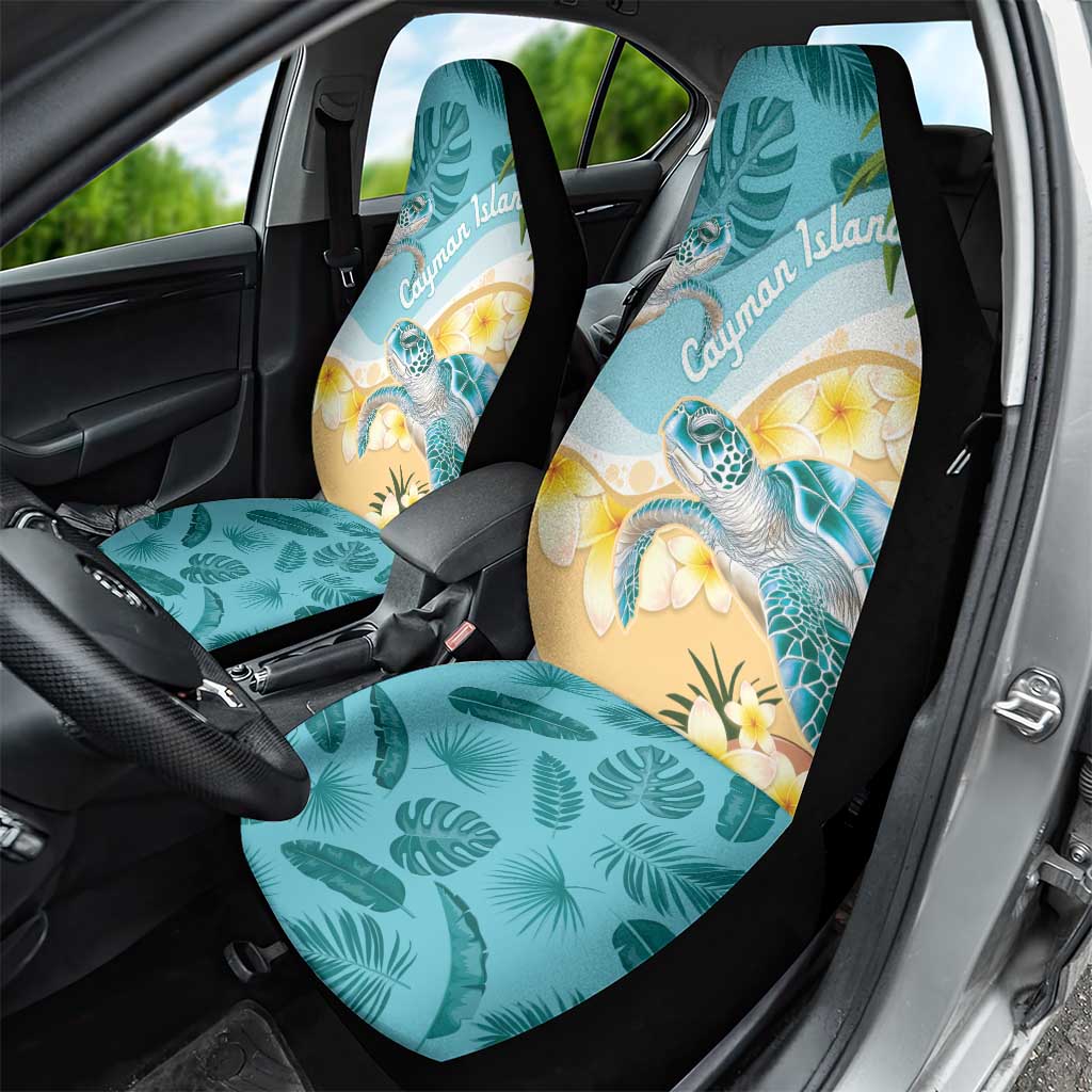 Cayman Islands Car Seat Cover Sea Turtle Plumeria Tropical Vibes