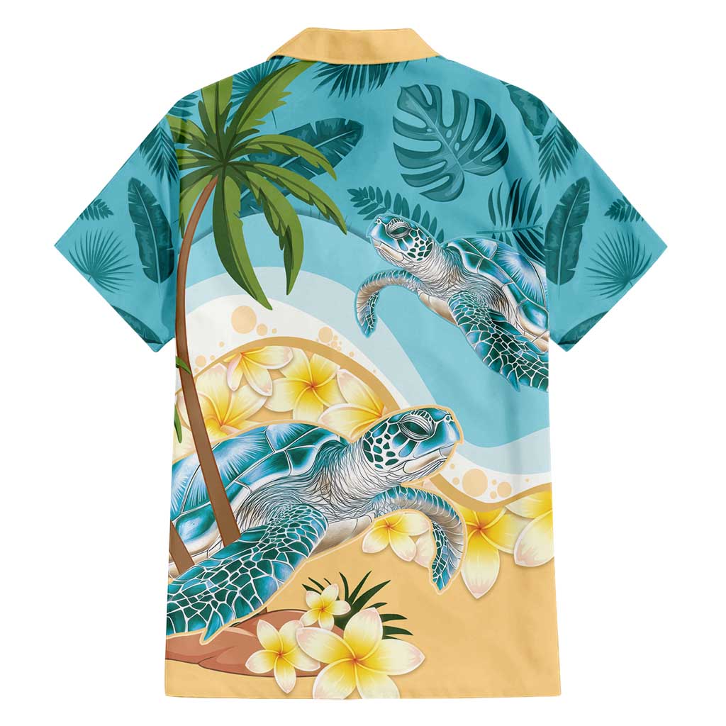 Cayman Islands Family Matching Off Shoulder Maxi Dress and Hawaiian Shirt Sea Turtle Plumeria Tropical Vibes