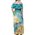 Cayman Islands Family Matching Off Shoulder Maxi Dress and Hawaiian Shirt Sea Turtle Plumeria Tropical Vibes