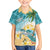 Cayman Islands Family Matching Off Shoulder Short Dress and Hawaiian Shirt Sea Turtle Plumeria Tropical Vibes