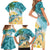 Cayman Islands Family Matching Short Sleeve Bodycon Dress and Hawaiian Shirt Sea Turtle Plumeria Tropical Vibes