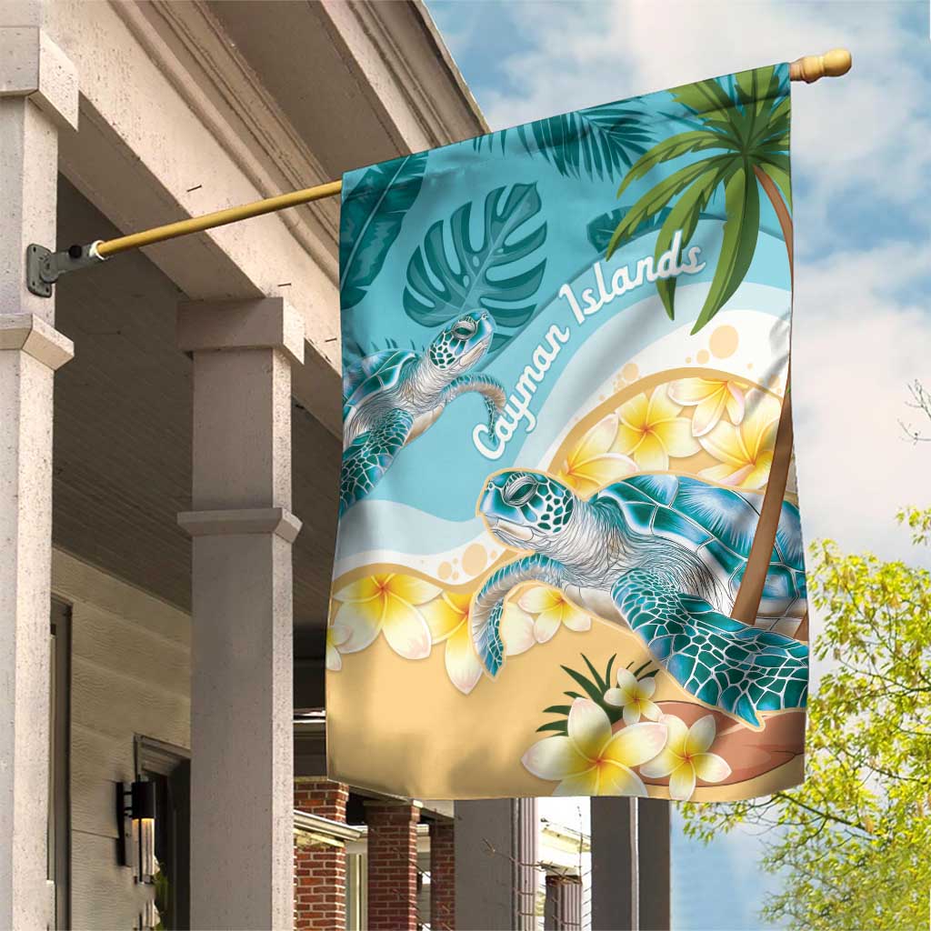 Cayman Islands Garden Flag Sea Turtle Plumeria Tropical Vibes