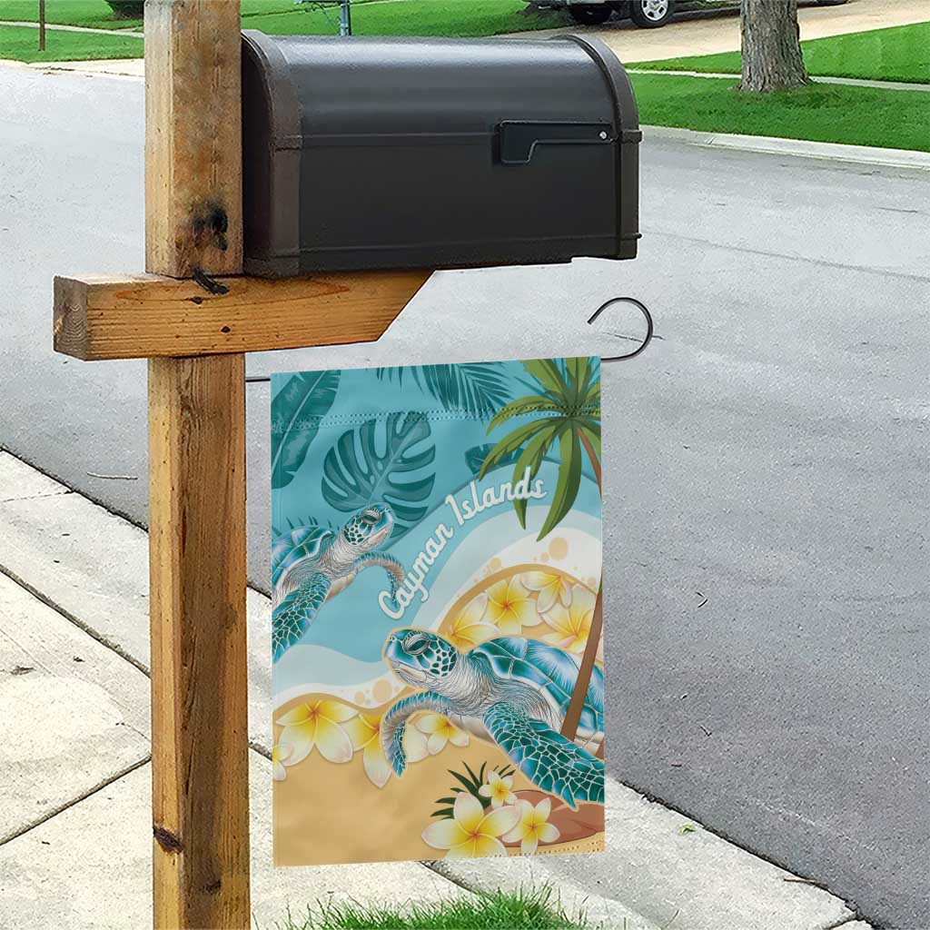 Cayman Islands Garden Flag Sea Turtle Plumeria Tropical Vibes