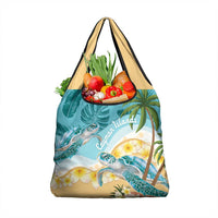 Cayman Islands Grocery Bag Sea Turtle Plumeria Tropical Vibes