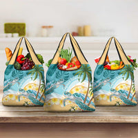Cayman Islands Grocery Bag Sea Turtle Plumeria Tropical Vibes