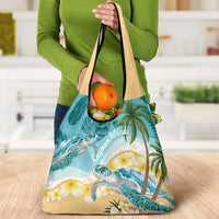 Cayman Islands Grocery Bag Sea Turtle Plumeria Tropical Vibes