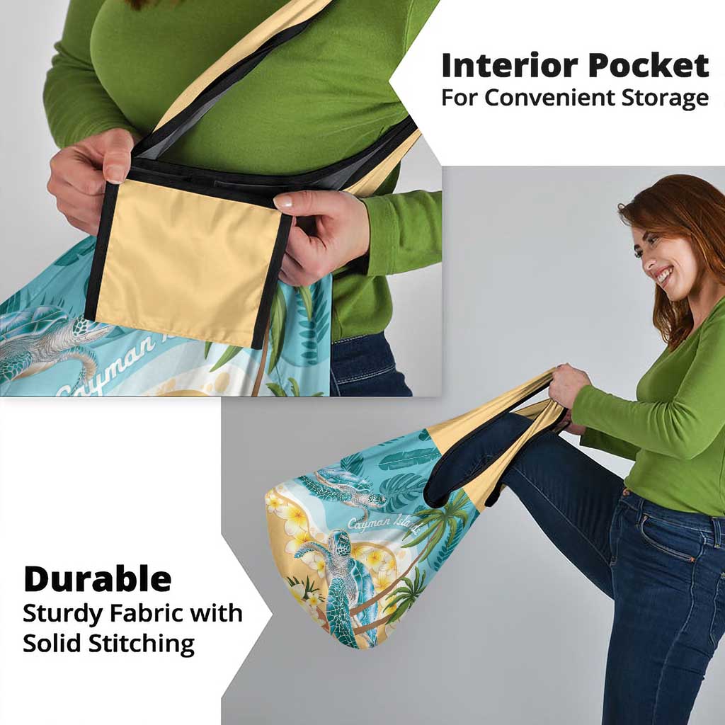 Cayman Islands Grocery Bag Sea Turtle Plumeria Tropical Vibes