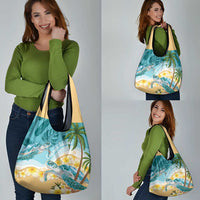 Cayman Islands Grocery Bag Sea Turtle Plumeria Tropical Vibes