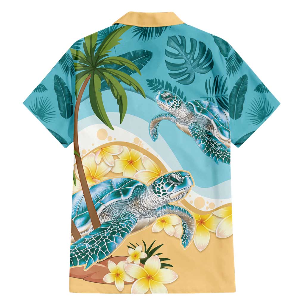 Cayman Islands Hawaiian Shirt Sea Turtle Plumeria Tropical Vibes