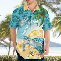 Cayman Islands Hawaiian Shirt Sea Turtle Plumeria Tropical Vibes