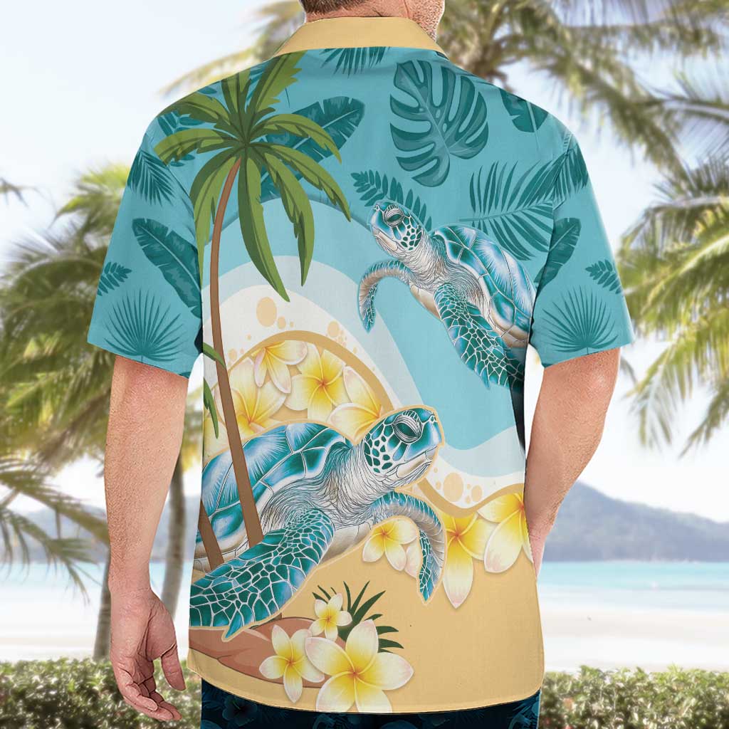 Cayman Islands Hawaiian Shirt Sea Turtle Plumeria Tropical Vibes