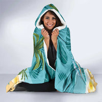 Cayman Islands Hooded Blanket Sea Turtle Plumeria Tropical Vibes