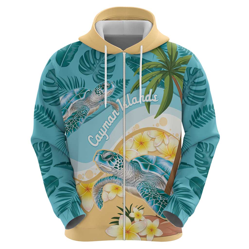 Cayman Islands Hoodie Sea Turtle Plumeria Tropical Vibes