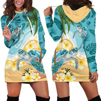 Cayman Islands Hoodie Dress Sea Turtle Plumeria Tropical Vibes