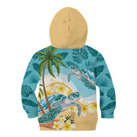 Cayman Islands Kid Hoodie Sea Turtle Plumeria Tropical Vibes