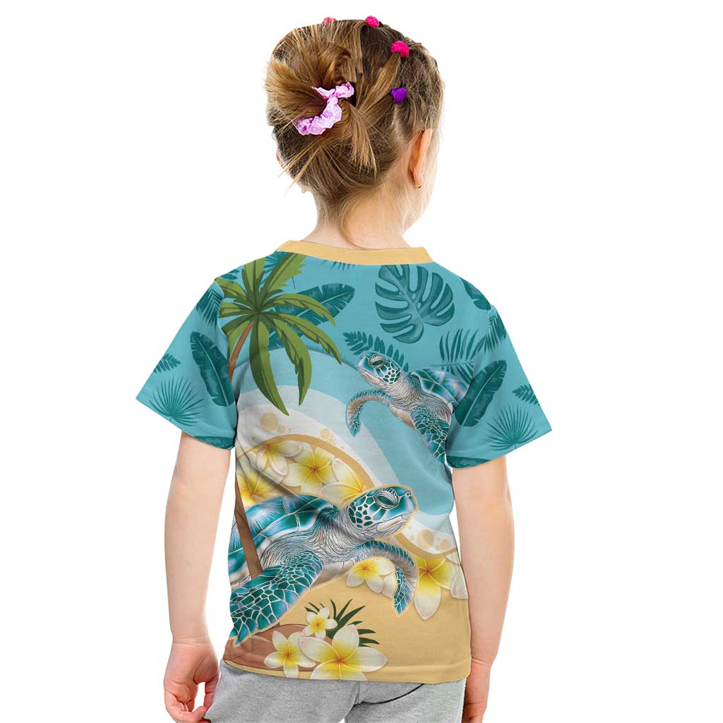 Cayman Islands Kid T Shirt Sea Turtle Plumeria Tropical Vibes