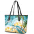 Cayman Islands Leather Tote Bag Sea Turtle Plumeria Tropical Vibes