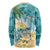 Cayman Islands Long Sleeve Shirt Sea Turtle Plumeria Tropical Vibes
