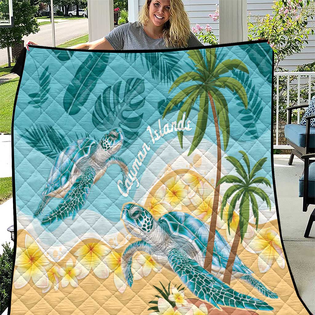 Cayman Islands Quilt Sea Turtle Plumeria Tropical Vibes