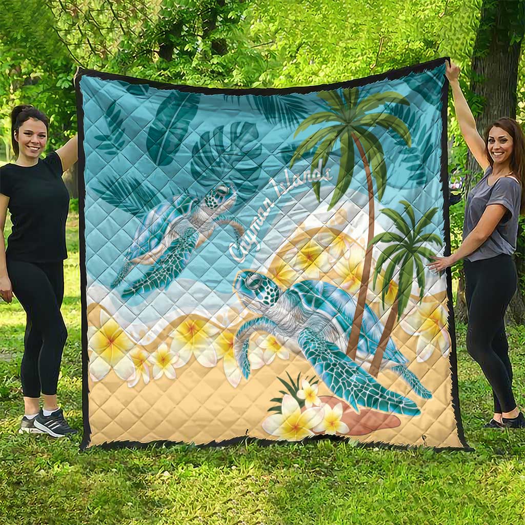 Cayman Islands Quilt Sea Turtle Plumeria Tropical Vibes