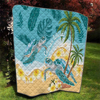 Cayman Islands Quilt Sea Turtle Plumeria Tropical Vibes