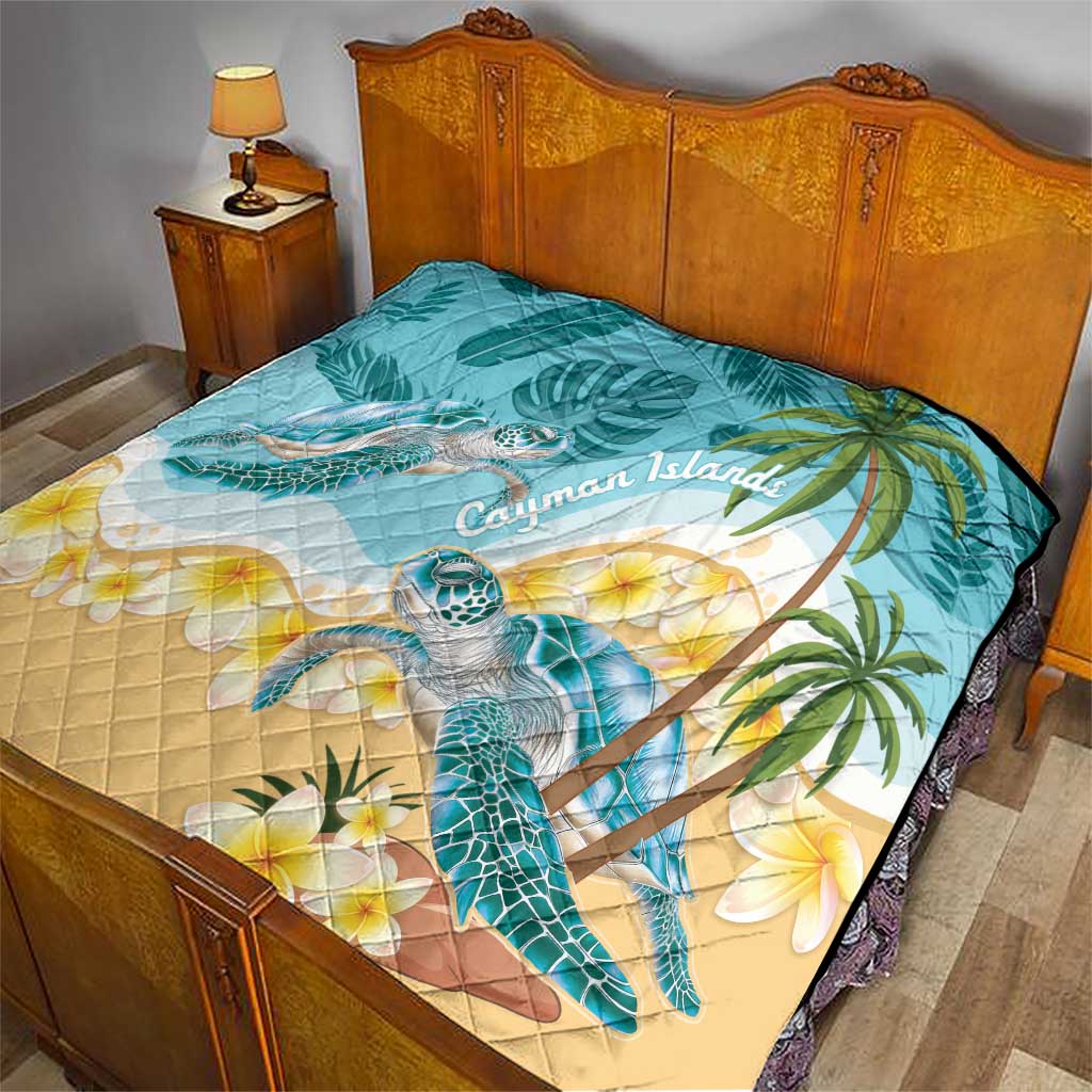 Cayman Islands Quilt Sea Turtle Plumeria Tropical Vibes