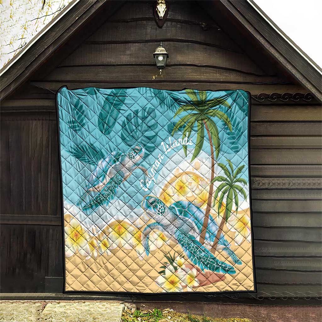 Cayman Islands Quilt Sea Turtle Plumeria Tropical Vibes