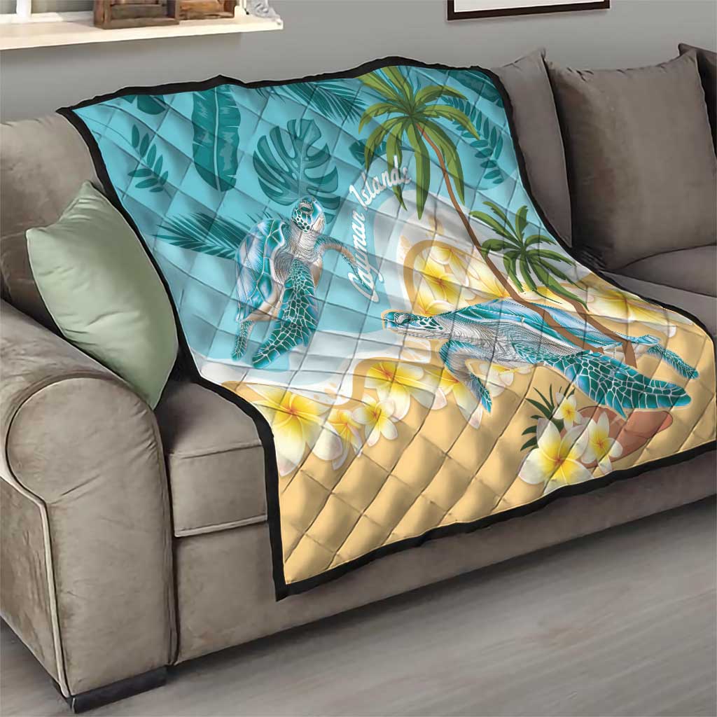 Cayman Islands Quilt Sea Turtle Plumeria Tropical Vibes