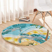 Cayman Islands Round Carpet Sea Turtle Plumeria Tropical Vibes