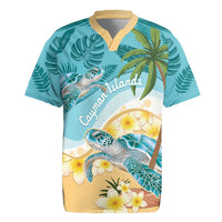 Cayman Islands Rugby Jersey Sea Turtle Plumeria Tropical Vibes