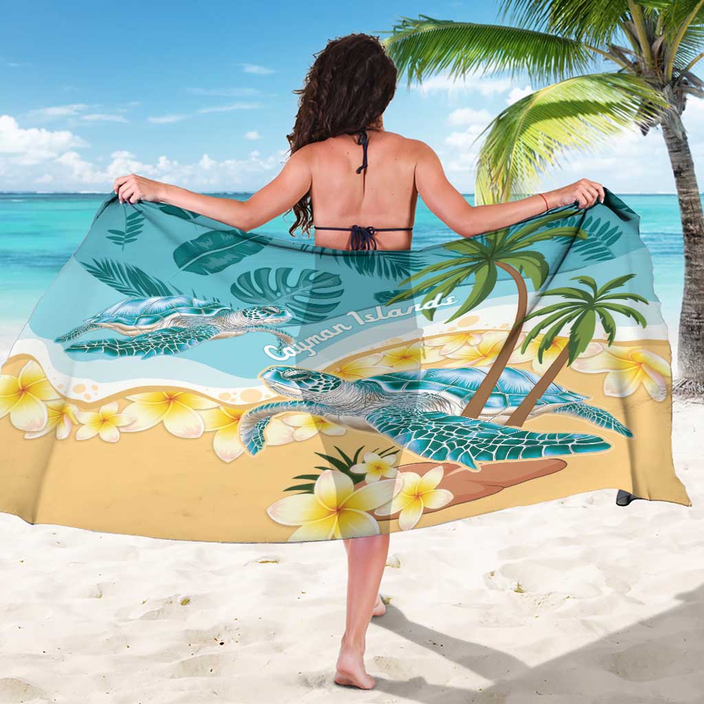 Cayman Islands Sarong Sea Turtle Plumeria Tropical Vibes