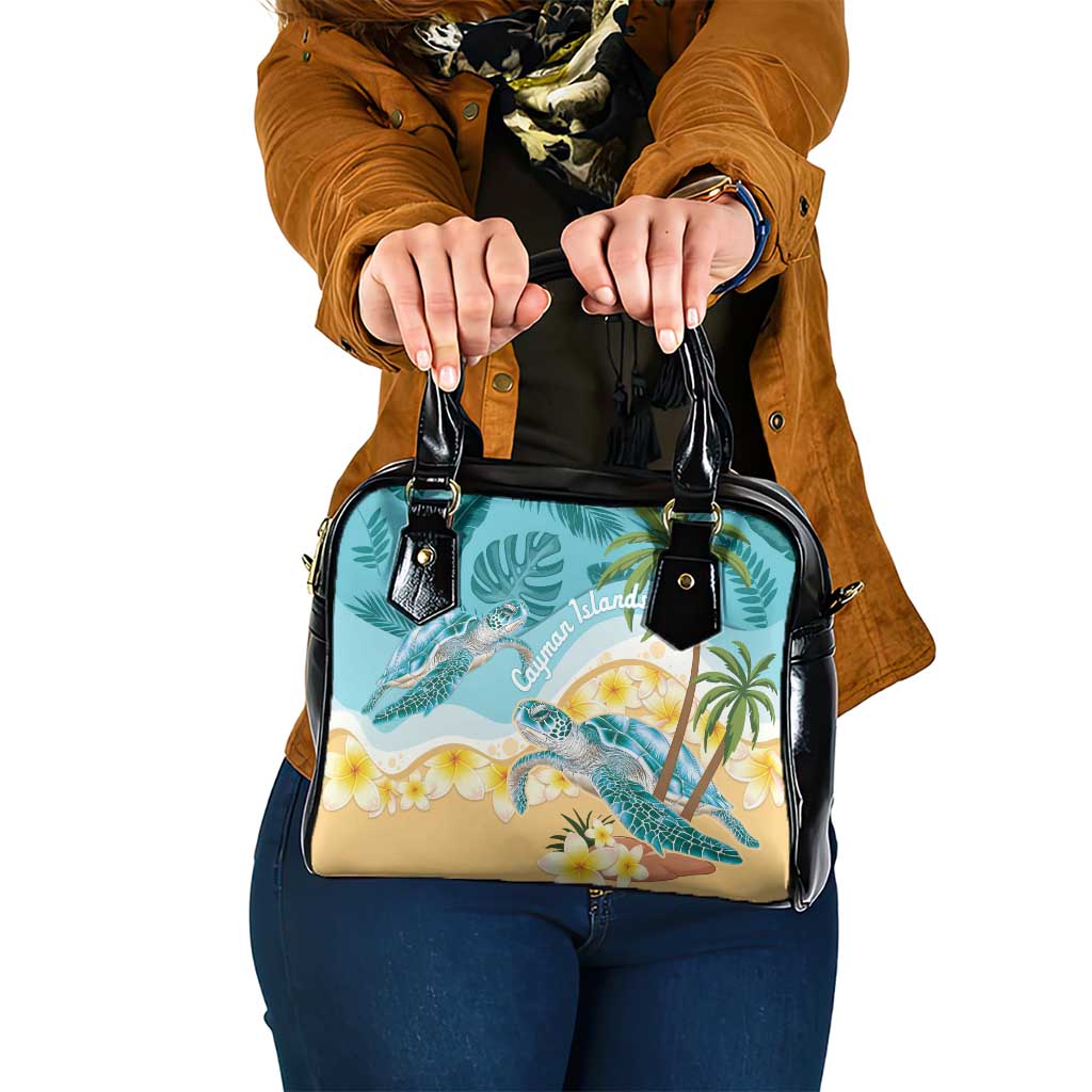 Cayman Islands Shoulder Handbag Sea Turtle Plumeria Tropical Vibes
