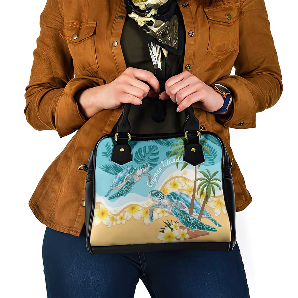 Cayman Islands Shoulder Handbag Sea Turtle Plumeria Tropical Vibes