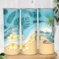 Cayman Islands Skinny Tumbler Sea Turtle Plumeria Tropical Vibes