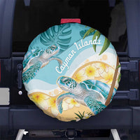 Cayman Islands Spare Tire Cover Sea Turtle Plumeria Tropical Vibes