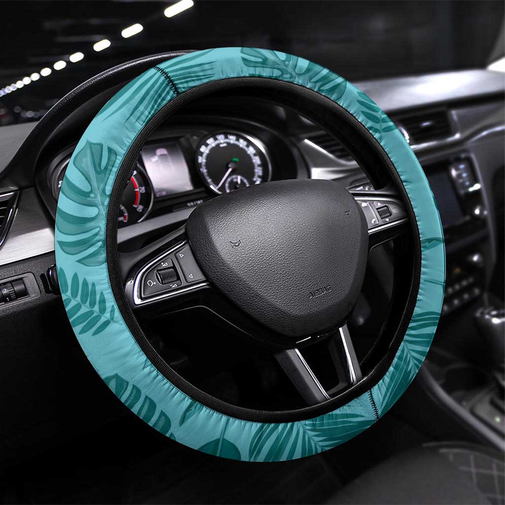 Cayman Islands Steering Wheel Cover Sea Turtle Plumeria Tropical Vibes