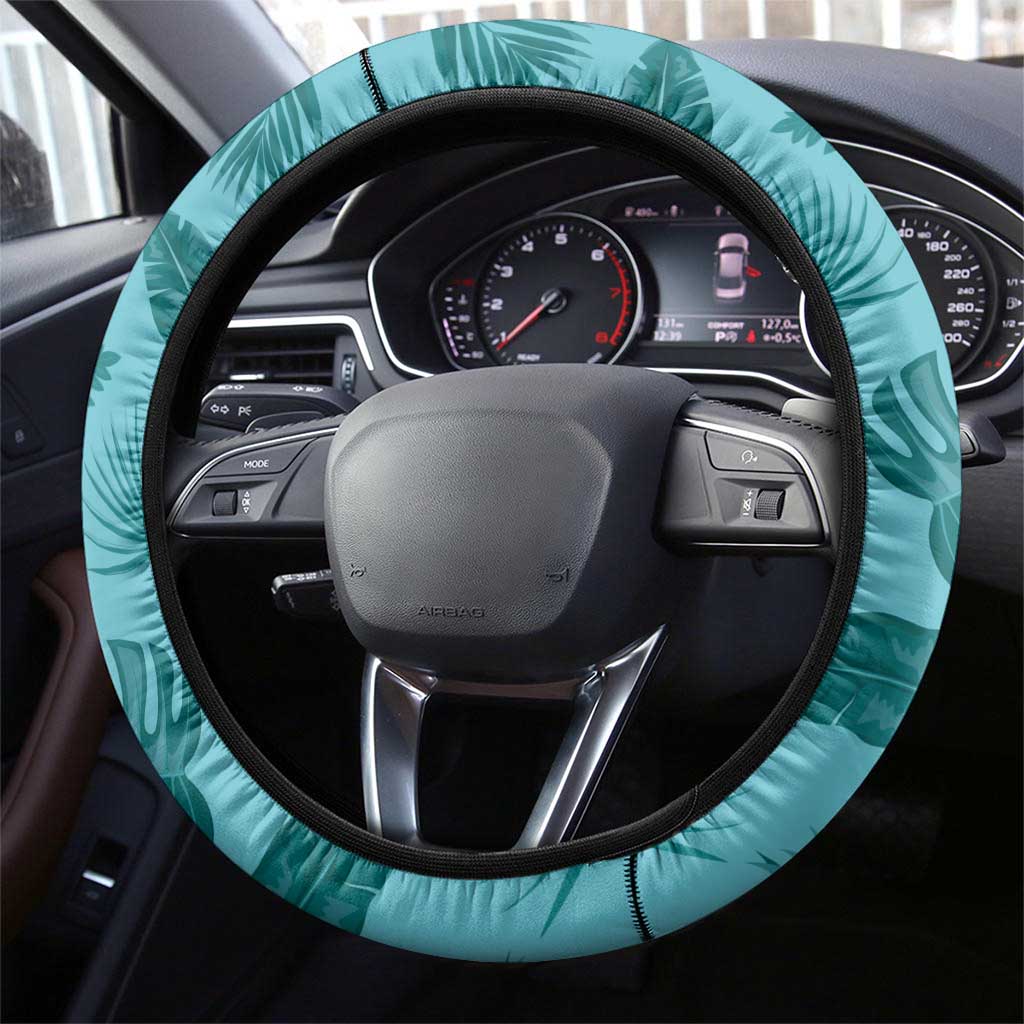 Cayman Islands Steering Wheel Cover Sea Turtle Plumeria Tropical Vibes