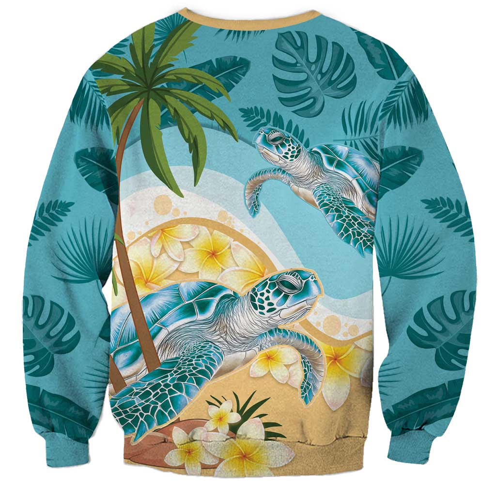Cayman Islands Sweatshirt Sea Turtle Plumeria Tropical Vibes
