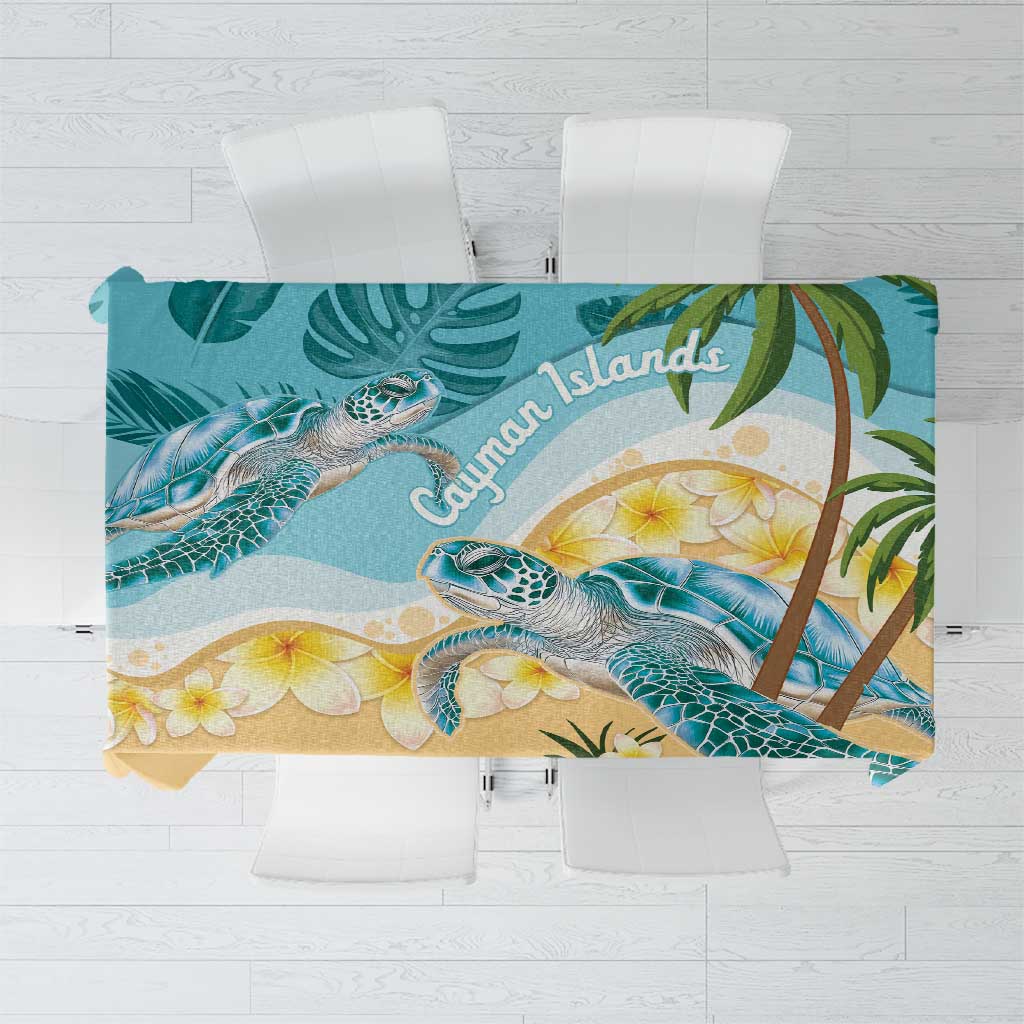 Cayman Islands Tablecloth Sea Turtle Plumeria Tropical Vibes