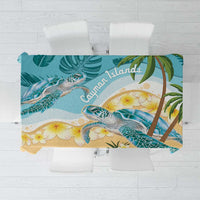 Cayman Islands Tablecloth Sea Turtle Plumeria Tropical Vibes