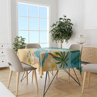 Cayman Islands Tablecloth Sea Turtle Plumeria Tropical Vibes