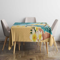 Cayman Islands Tablecloth Sea Turtle Plumeria Tropical Vibes